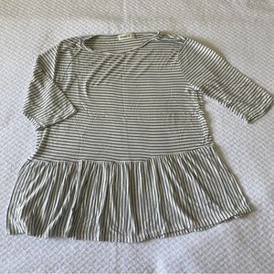 Ginger G Striped Peplum Blouse